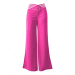Sienna High-Waisted Wide-Leg Stoffhose mit Kreuzbund für Damen