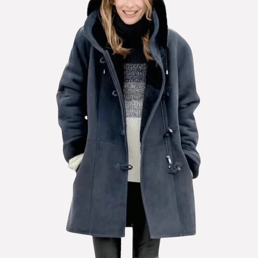 Kapuzenjacke mit Toggle-Verschluss und Kunstfell-Mix aus Fleece