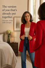 Linevalle Langer Blazer mit V-Ausschnitt und Einknopfverschluss für Damen aus Polyester