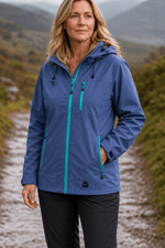 Wasserdichte Damen Regenjacke mit Kapuze Winddicht