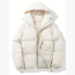 Warme Damen-Winterjacke mit Kapuze Reissverschluss und Kordelzugsaum