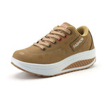 Damen Sneakers mit bequemer Plateau-Sohle und Schnürung