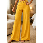 Sienna High-Waisted Wide-Leg Stoffhose mit Kreuzbund für Damen