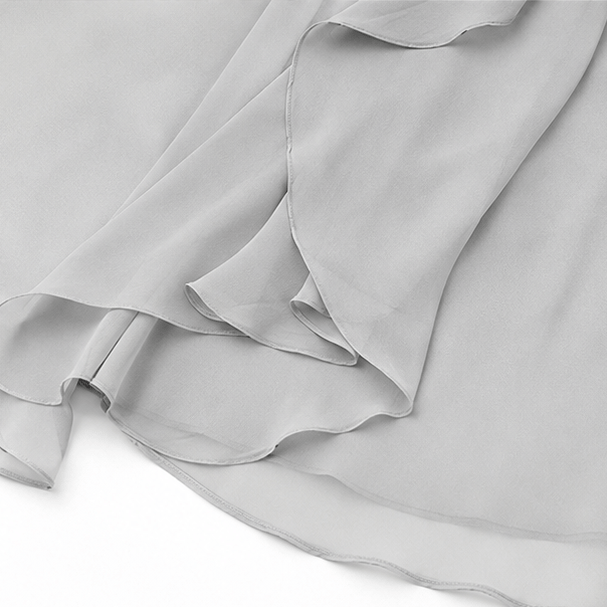 Kaltschulter Maxikleid mit Wickeloptik und Chiffon-Cape für Damen