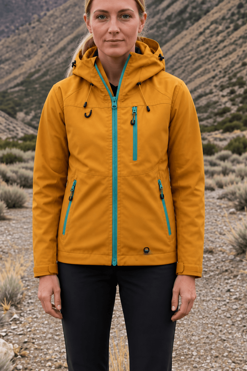 Wasserdichte Damen Regenjacke mit Kapuze Winddicht