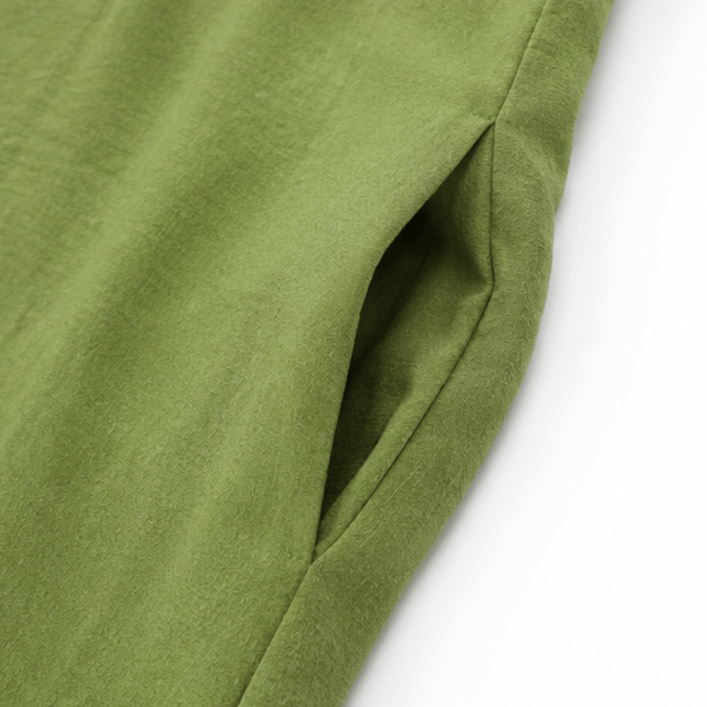 Rüschen-Maxikleid mit V-Ausschnitt und Taschen für Damen