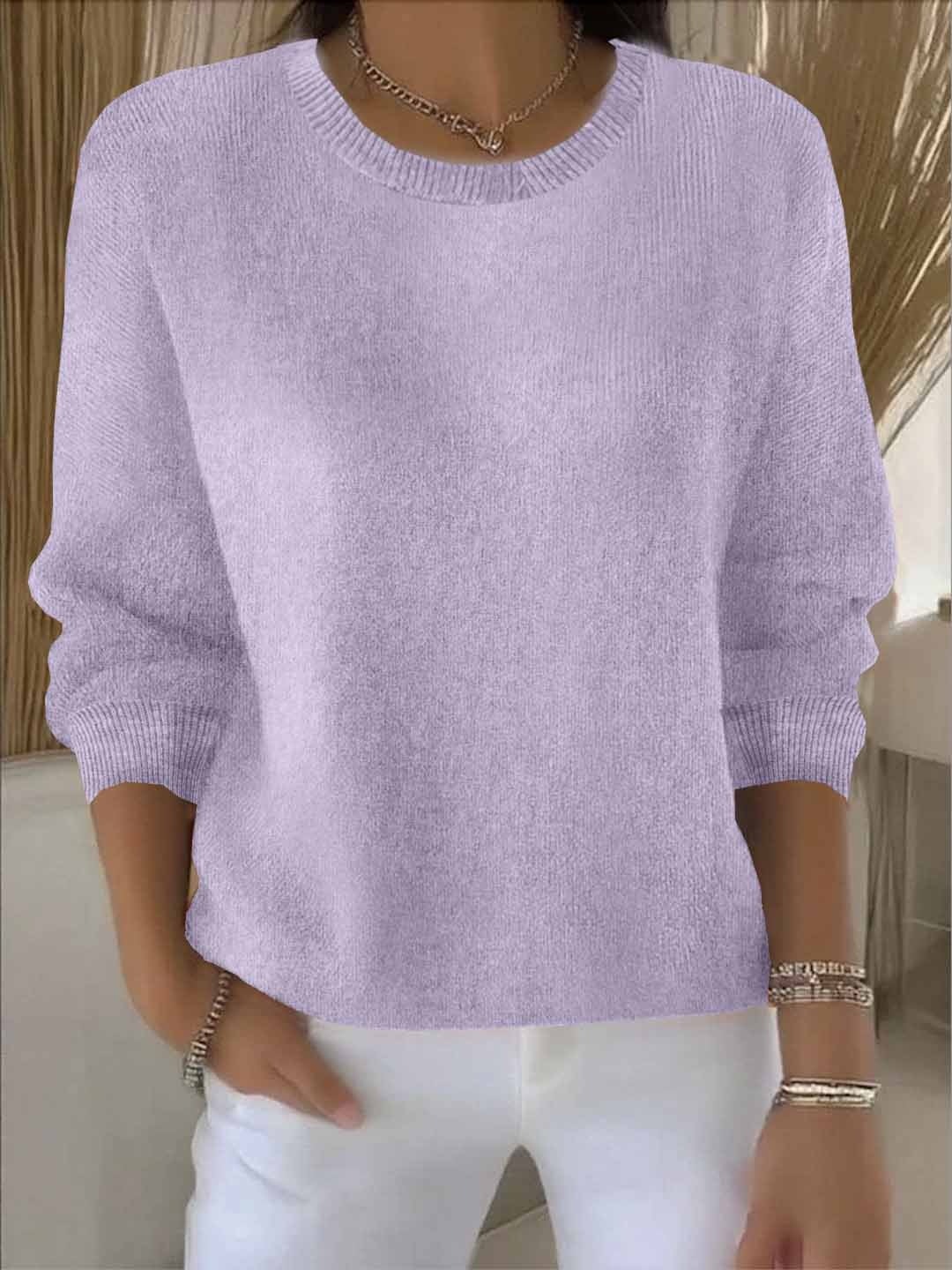 Lorie Oversized Wollpullover mit Rundhalsausschnitt für Damen