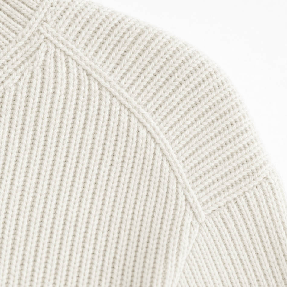 Damen V-Ausschnitt Strickpullover mit Knopfleiste und Rippstruktur