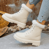 Winterstiefel für Damen mit Kunstfellbesatz und Profilsohle