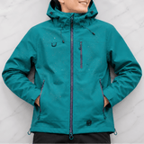 Wasserdichte Damen Regenjacke mit Kapuze und Lotuseffekt